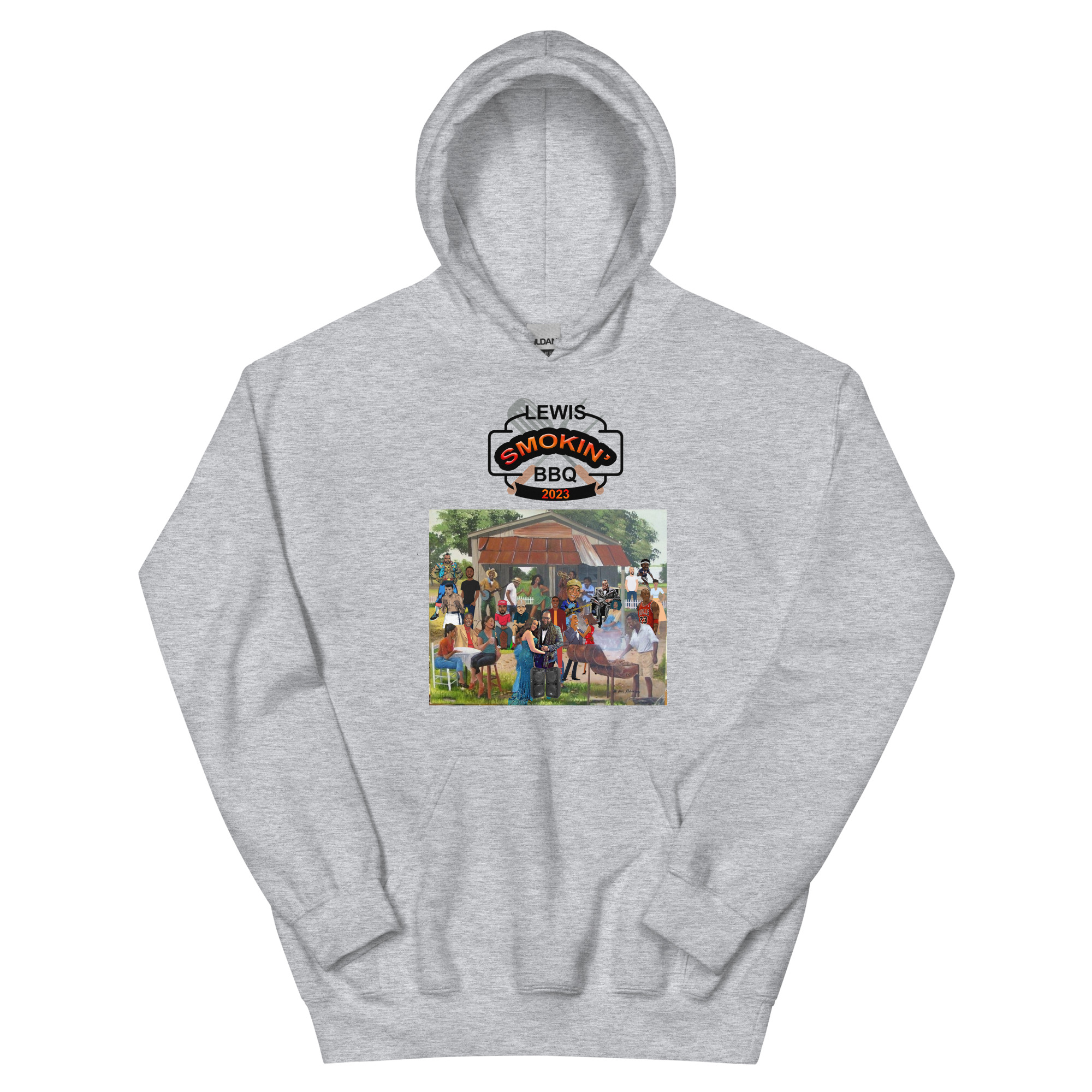 Lewis Smokin' BBQ 2023 - Hoodie | Unisex | Grey