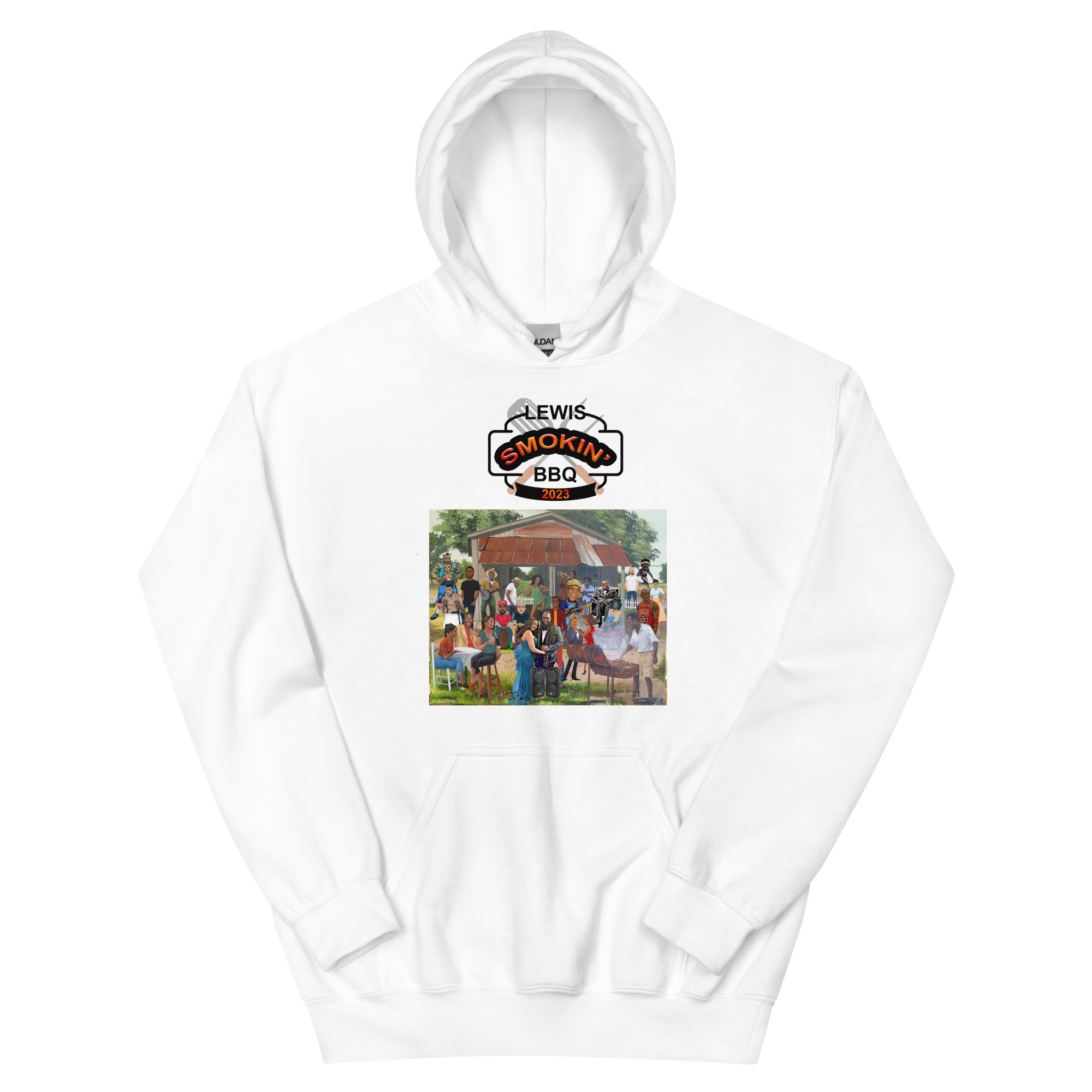 Lewis Smokin' BBQ 2023 - Hoodie | White | Unisex
