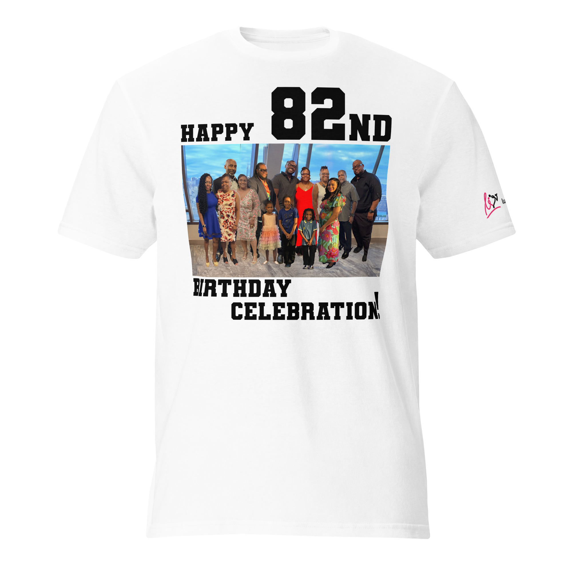 Happy 82nd Birthday Celebration | Unisex | White | T-shirt