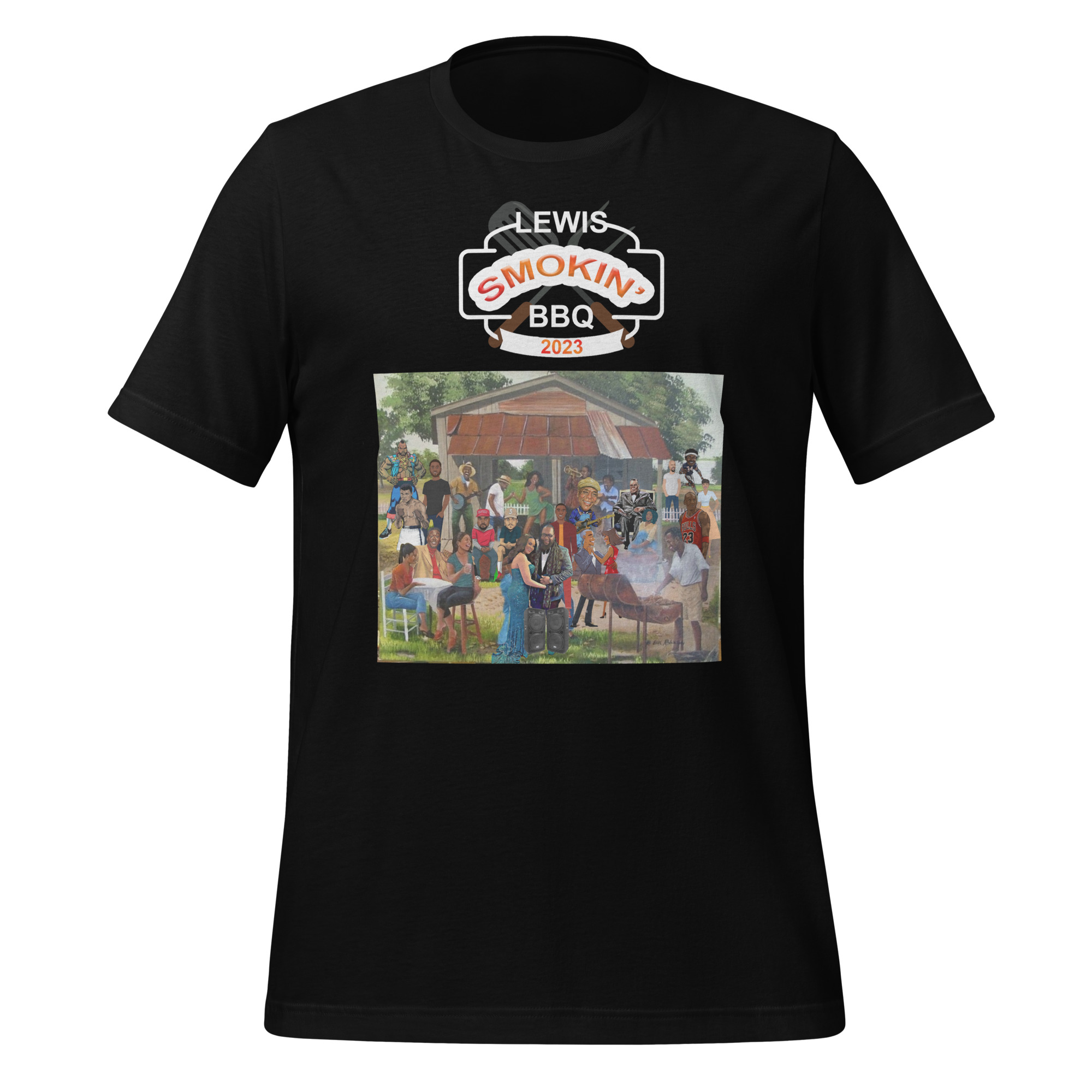 Lewis Smokin' BBQ 2023 - T-Shirt | Black | Unisex | 3X & Up