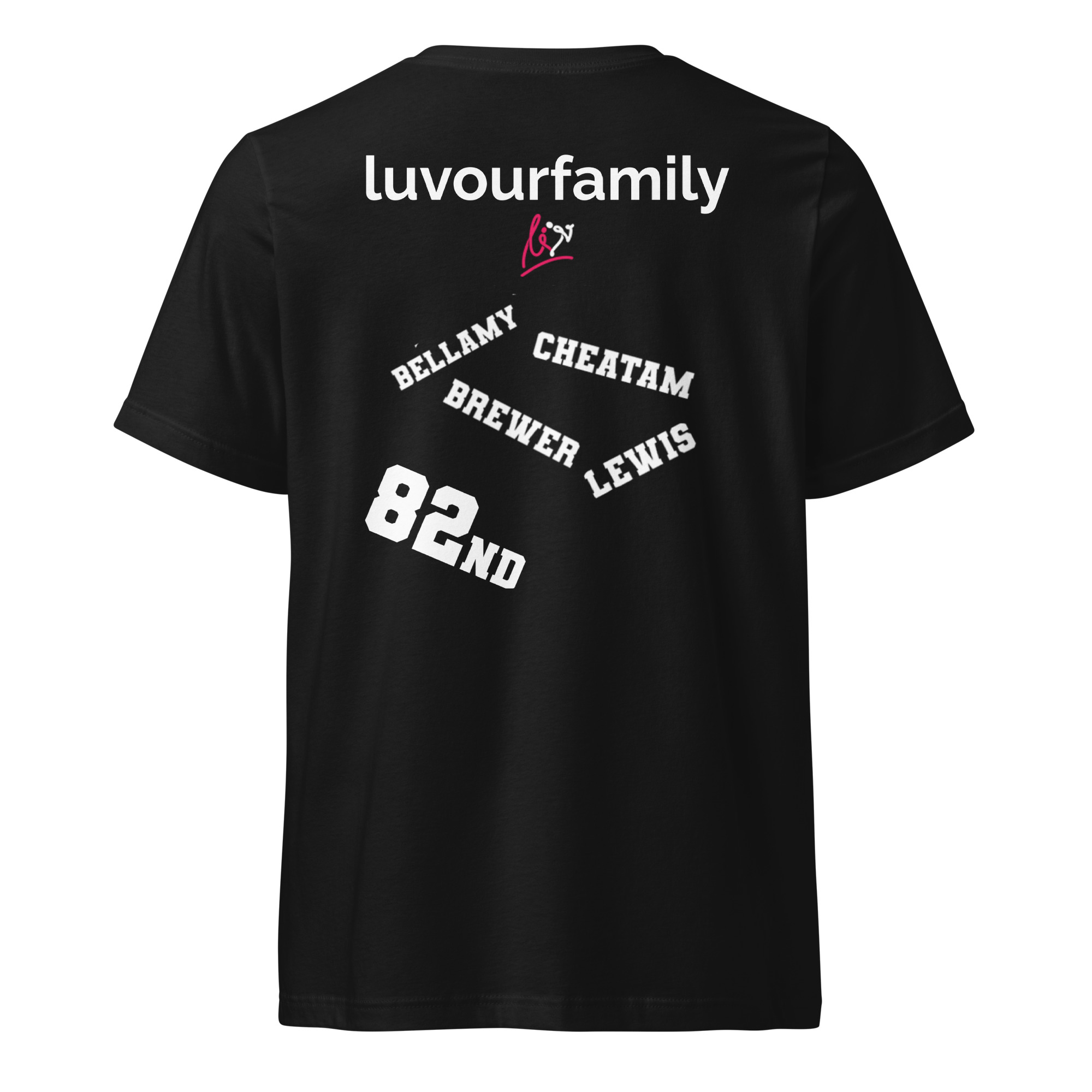 HAPPY 82ND BIRTHDAY CELEBRATION – COUSINS | V-NECK | BLACK - Image 3