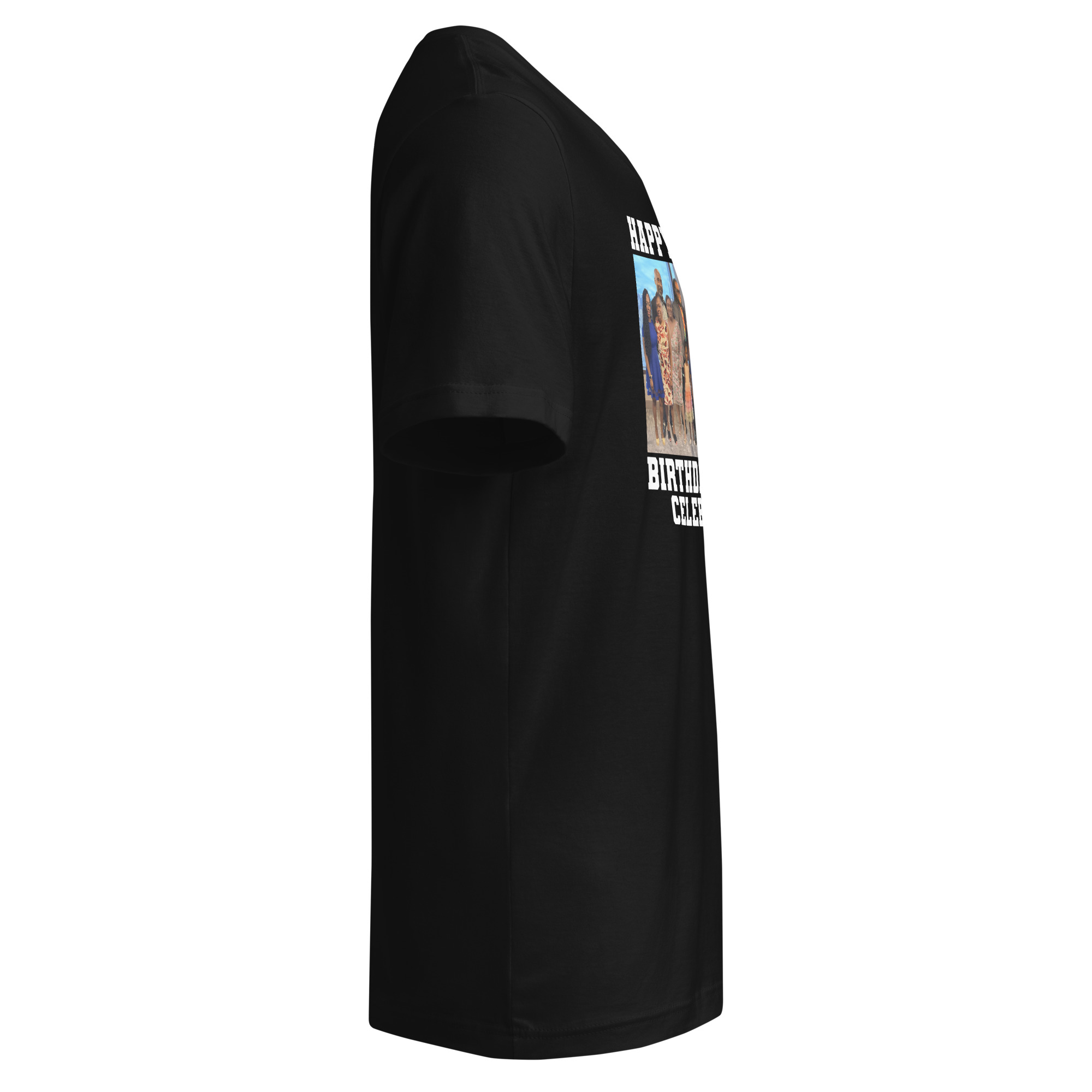 HAPPY 82ND BIRTHDAY CELEBRATION | UNISEX | V-NECK | BLACK - Image 5