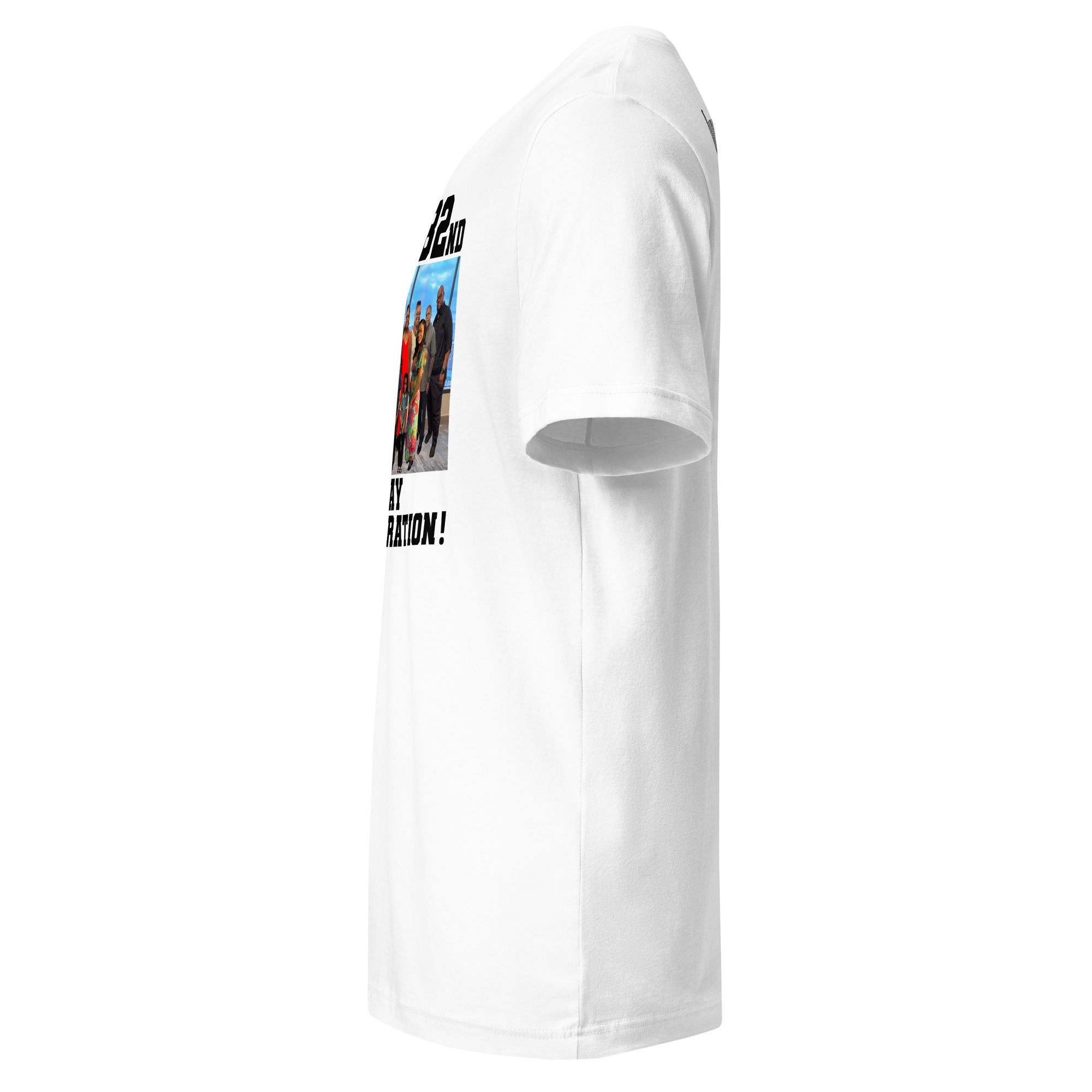 HAPPY 82ND BIRTHDAY CELEBRATION | UNISEX | V-NECK | WHITE - Image 7