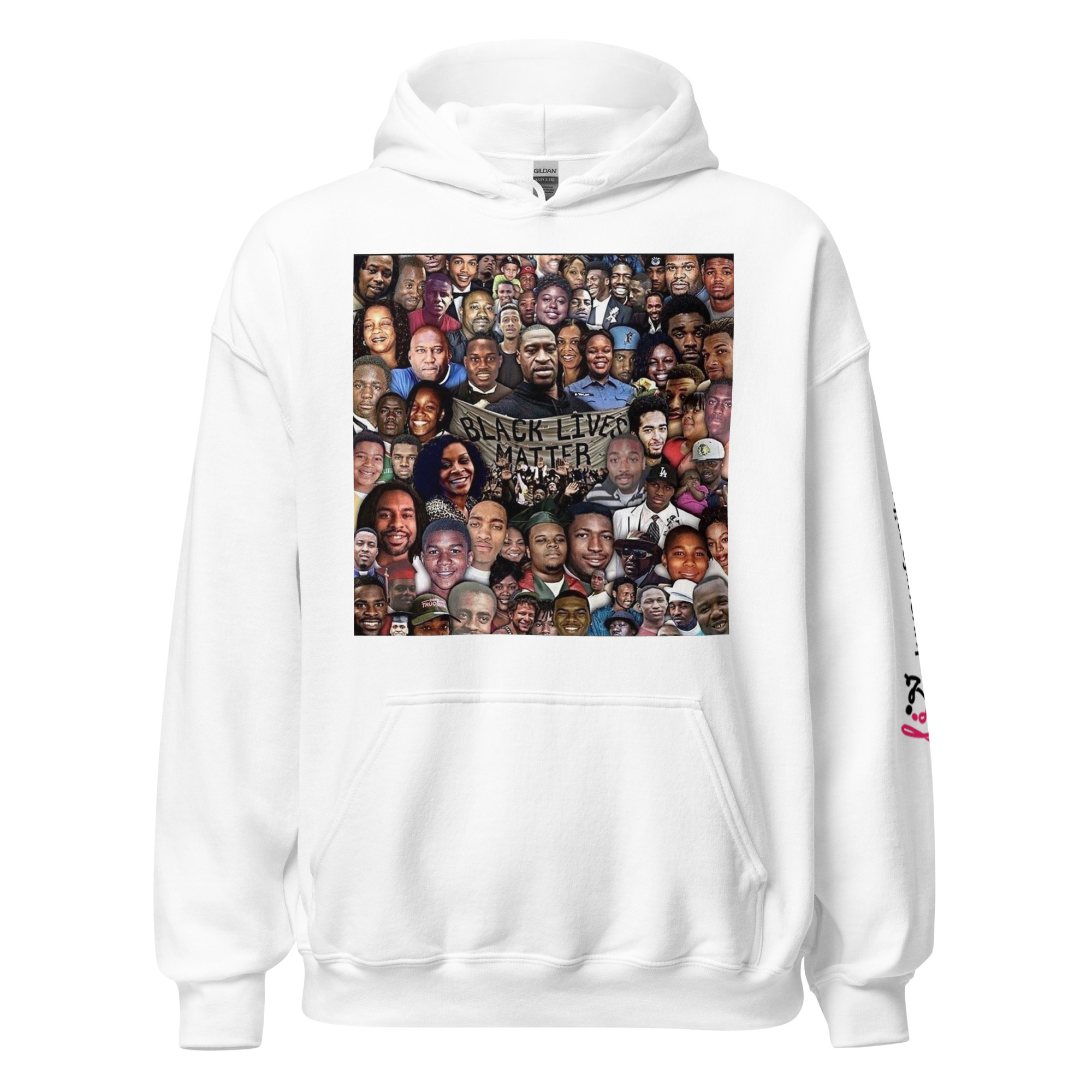 BLM Hoodie (White) - Unisex