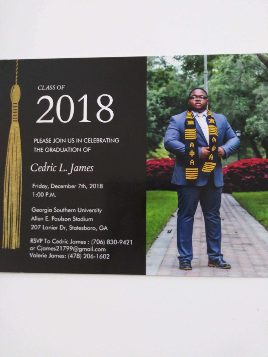 Cedric L  James - Valerie s son grad 2018